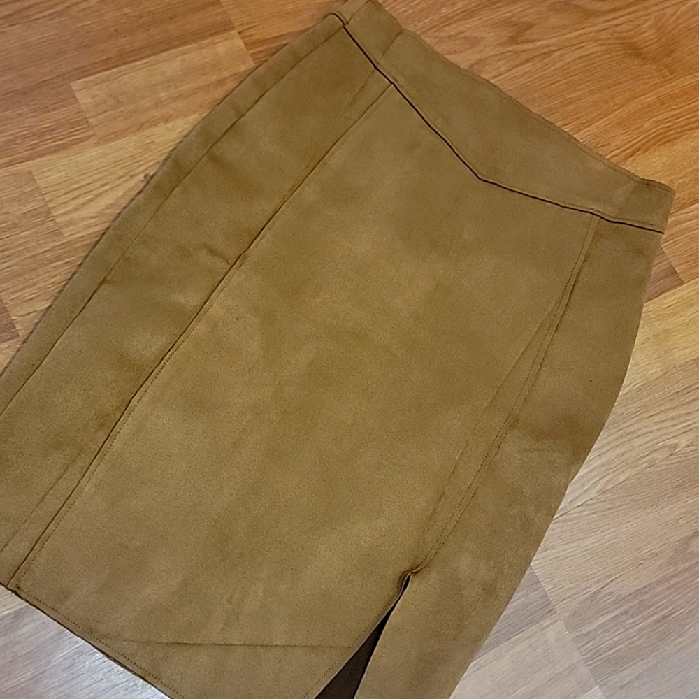 FAUX suede pencil skirt